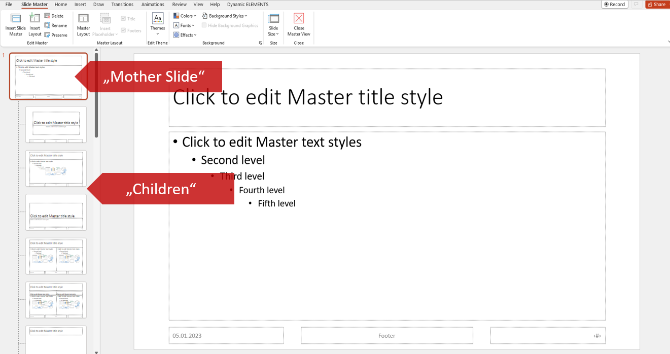 slide master in powerpoint presentation
