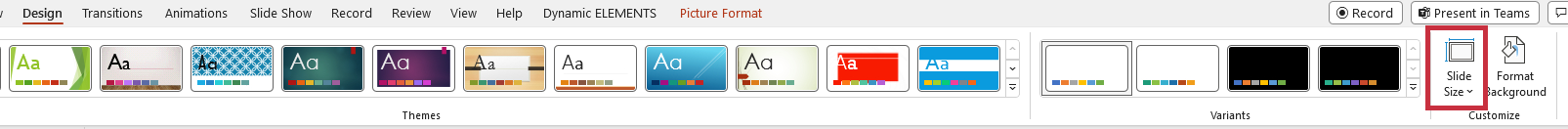 change format of powerpoint presentation