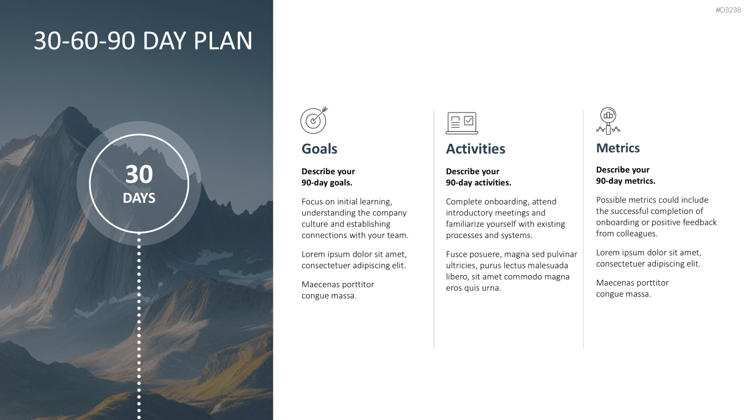 30-60-90 Day Plan PowerPoint-Vorlage