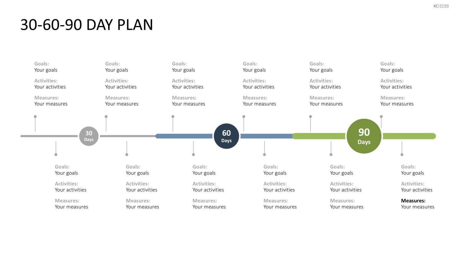 30-60-90 Day Plan PowerPoint-Vorlage