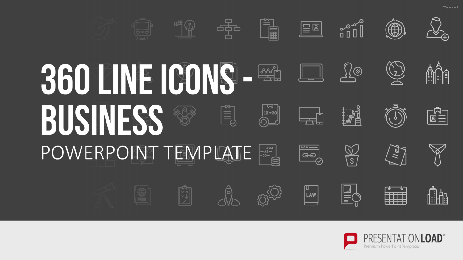 Line Icons - Business PowerPoint-Vorlage