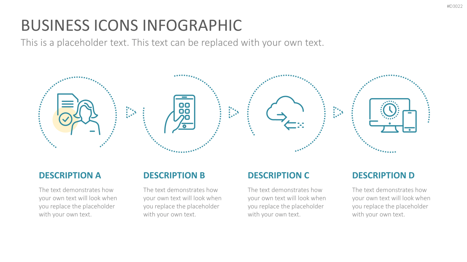 Line Icons - Business PowerPoint-Vorlage