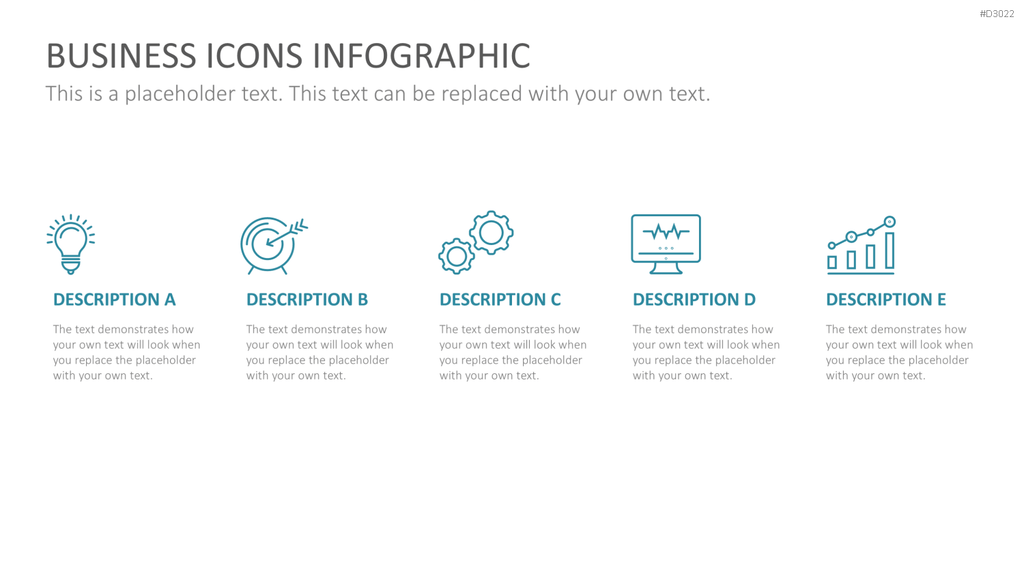 Line Icons - Business PowerPoint-Vorlage
