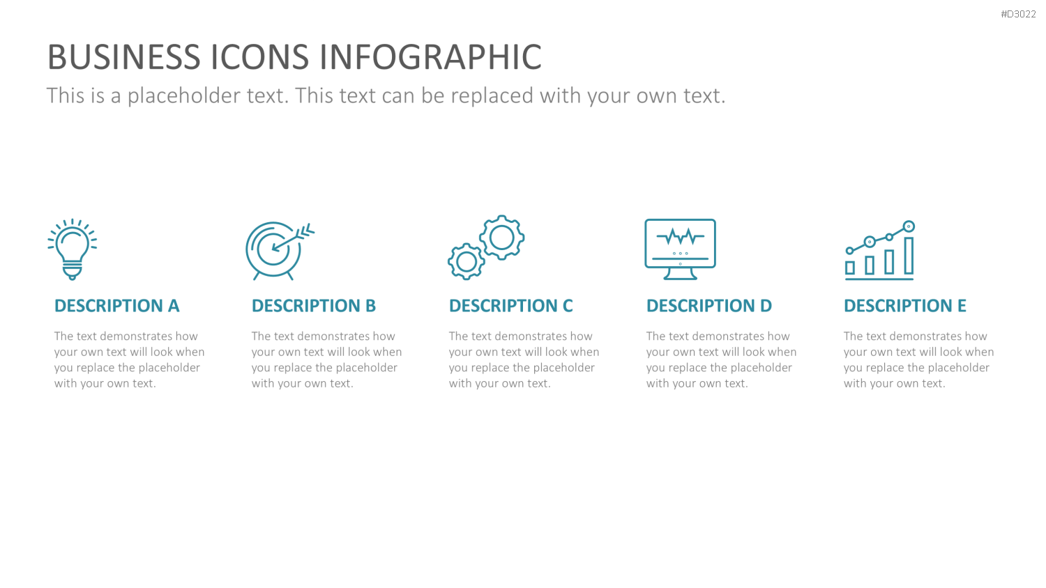 Line Icons - Business PowerPoint-Vorlage