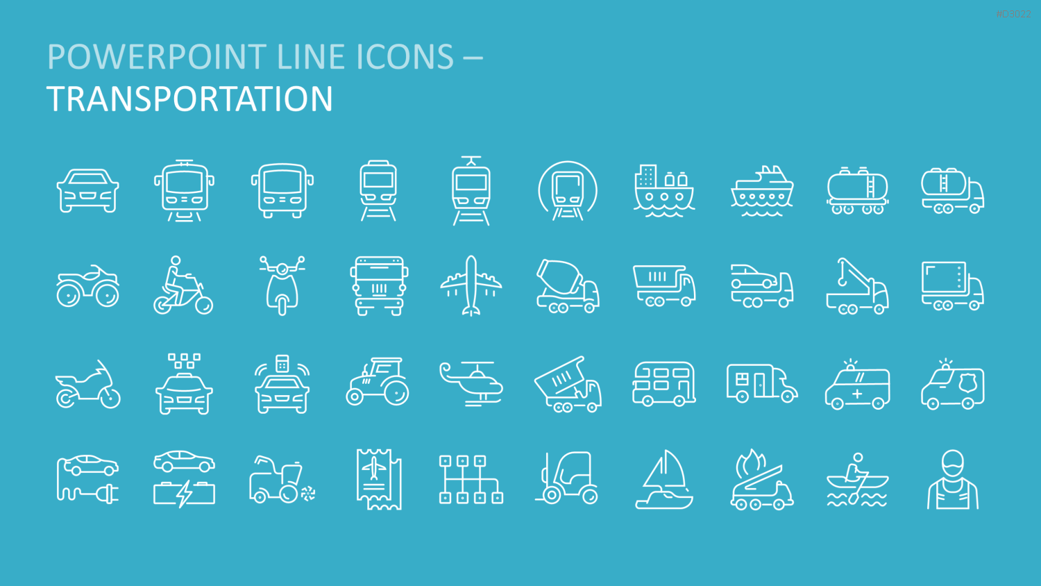 Line Icons - Business PowerPoint-Vorlage