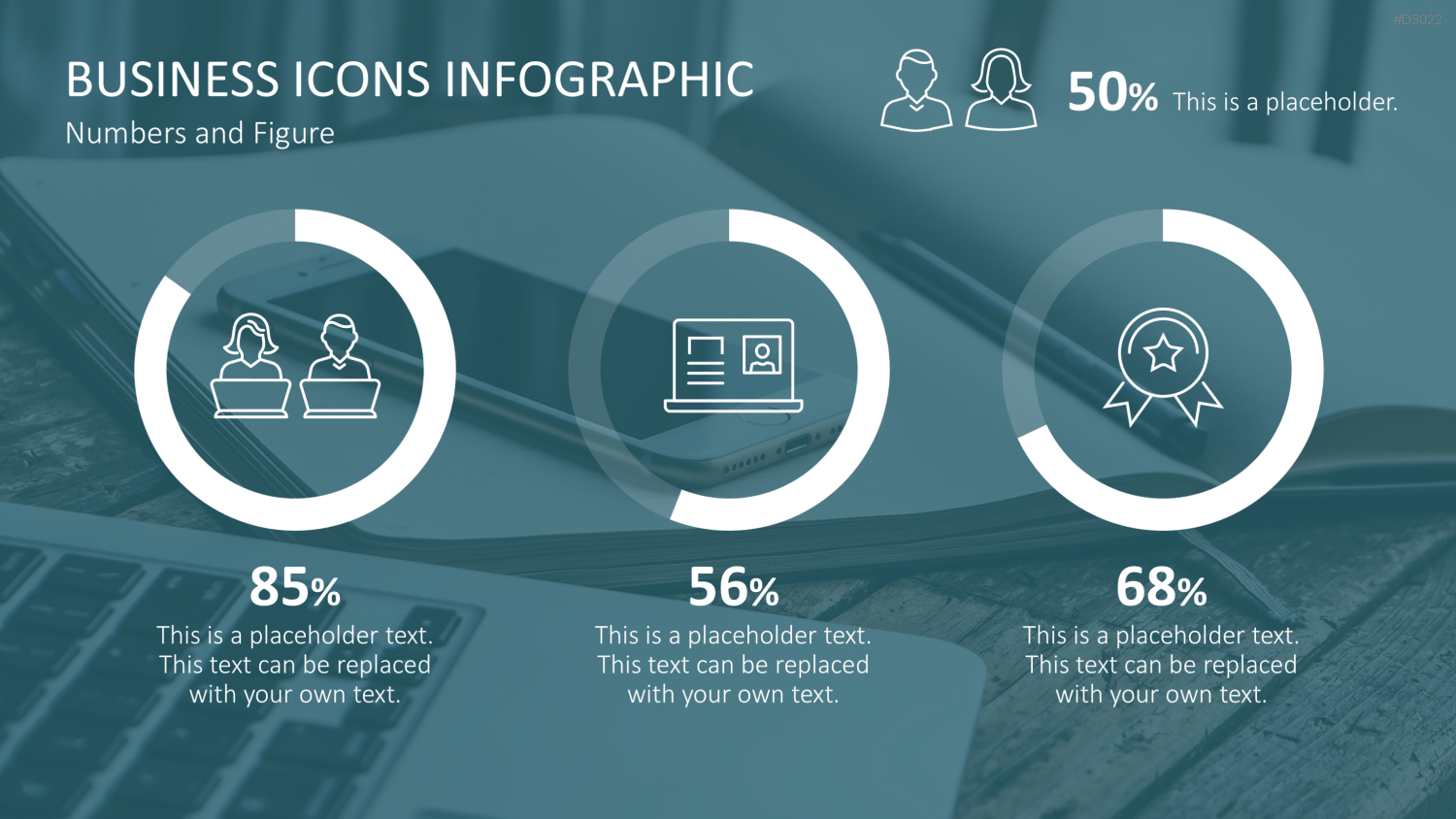 Line Icons - Business PowerPoint-Vorlage