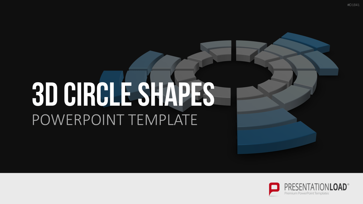 3D-Kreisdiagramme PowerPoint-Vorlage