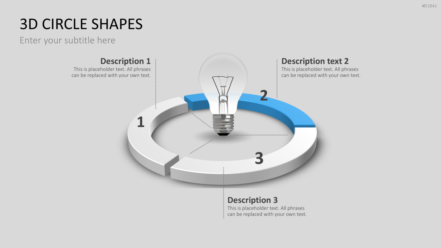3D-Kreisdiagramme PowerPoint-Vorlage
