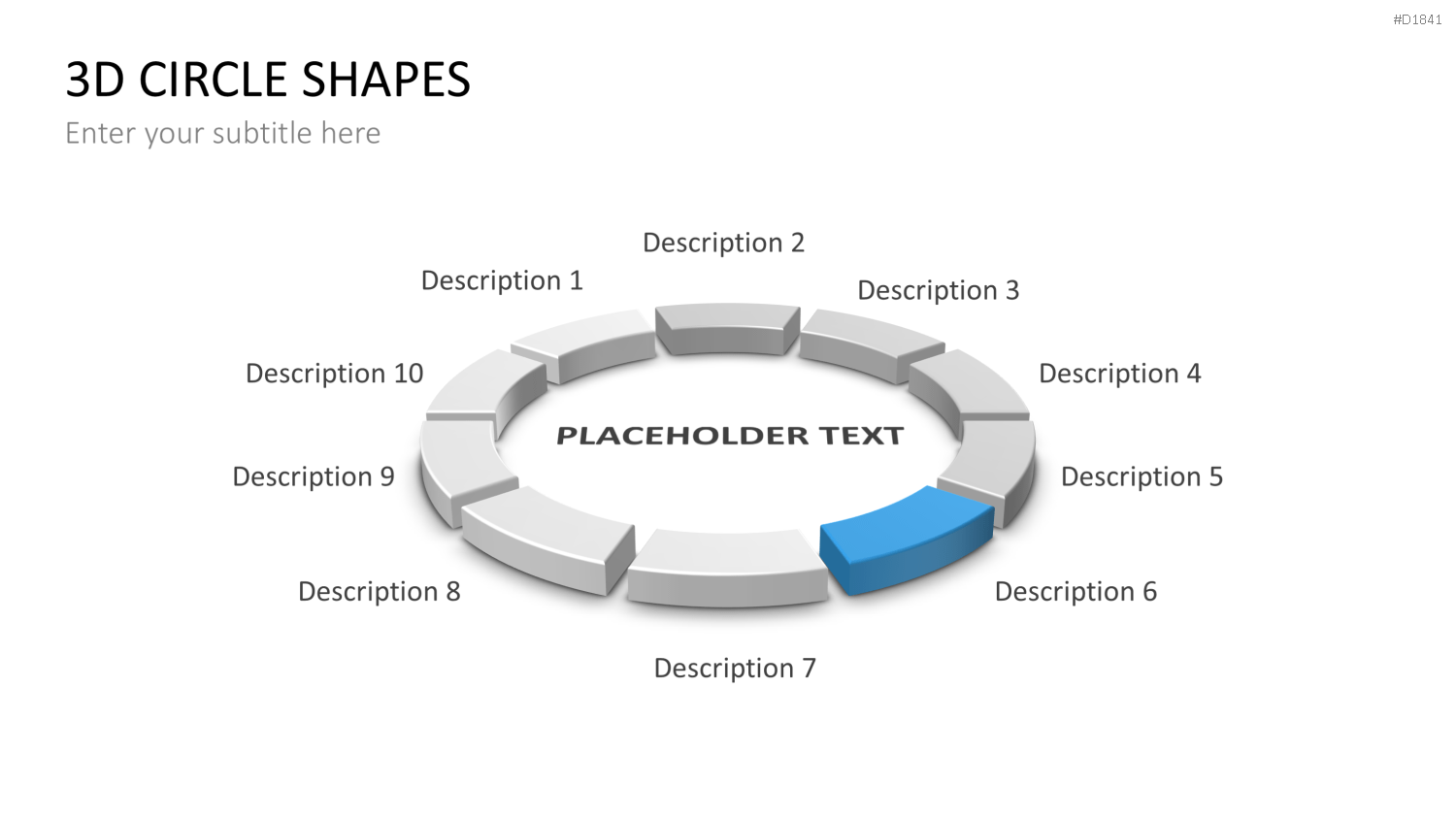 3D-Kreisdiagramme PowerPoint-Vorlage