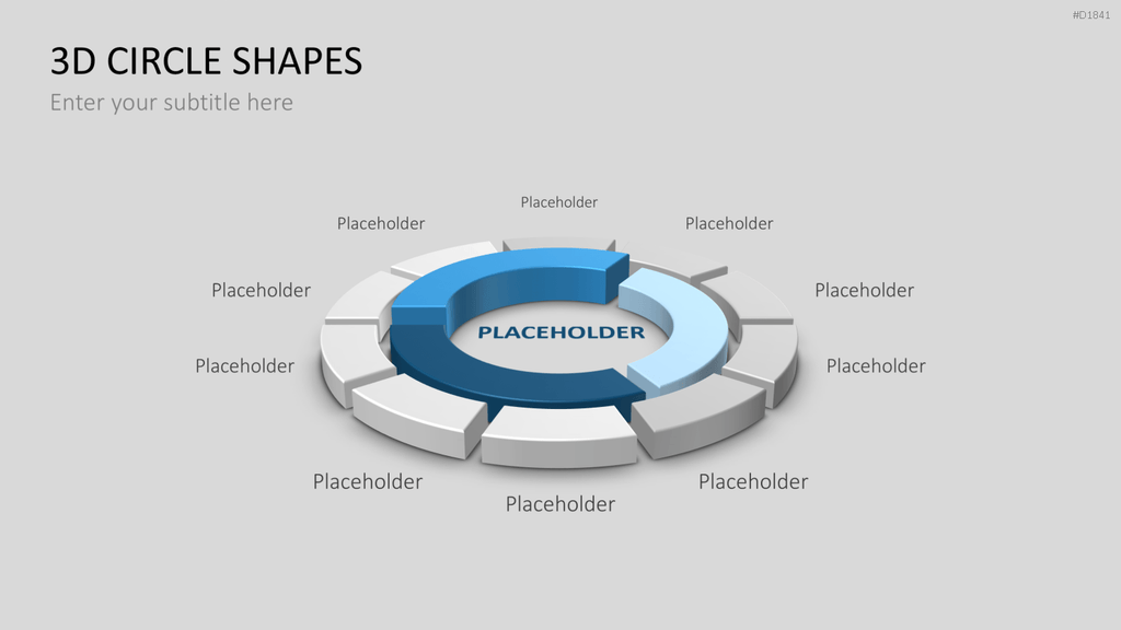 3D-Kreisdiagramme PowerPoint-Vorlage