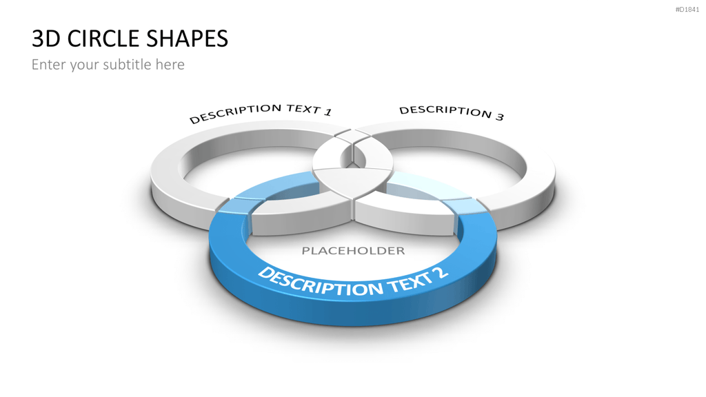 3D-Kreisdiagramme PowerPoint-Vorlage