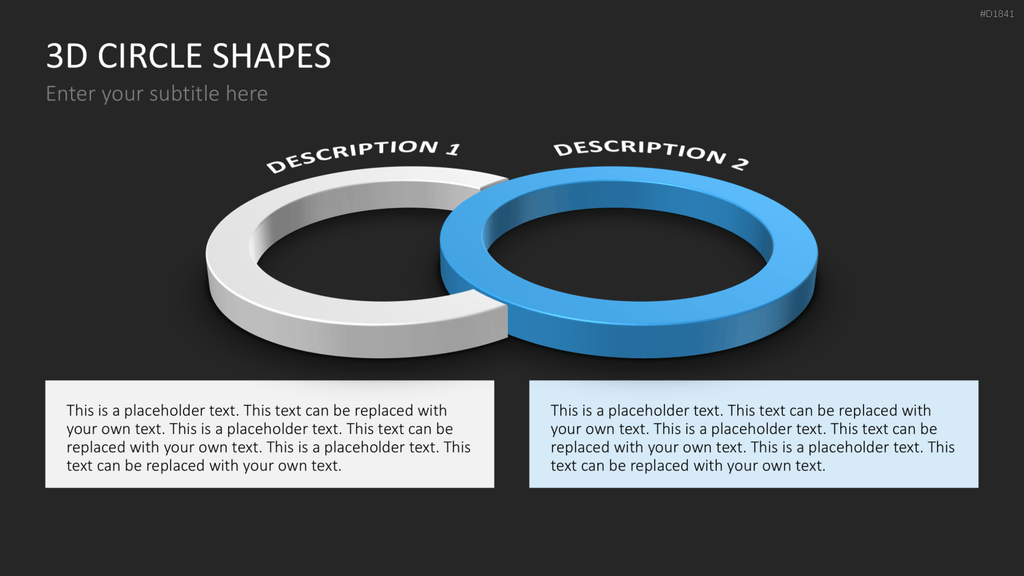 3D-Kreisdiagramme PowerPoint-Vorlage