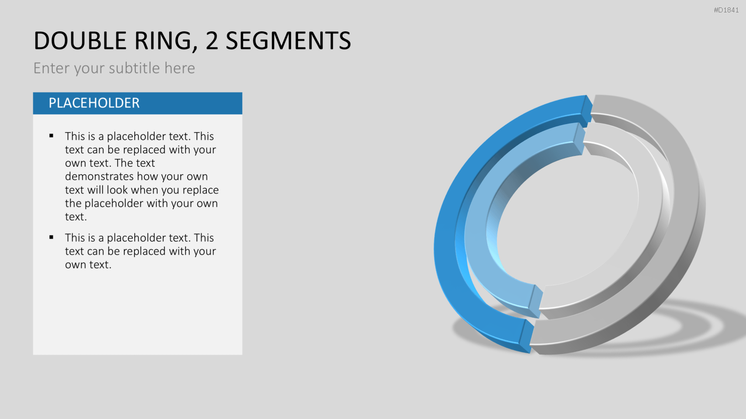 3D-Kreisdiagramme PowerPoint-Vorlage