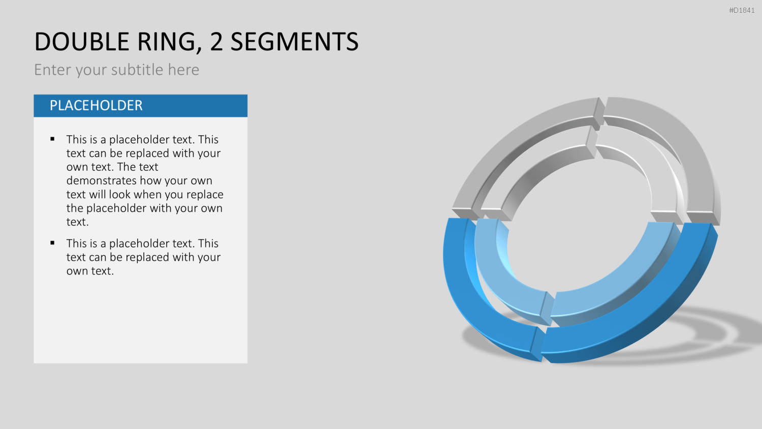 3D-Kreisdiagramme PowerPoint-Vorlage