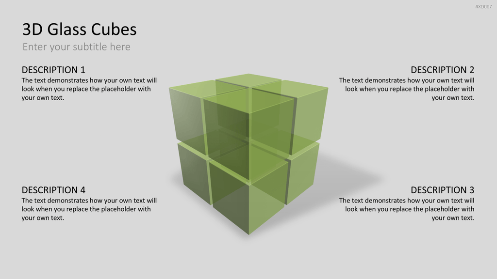 3D Würfel Bundle PowerPoint-Vorlage