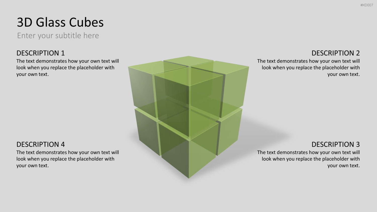3D Würfel Bundle PowerPoint-Vorlage