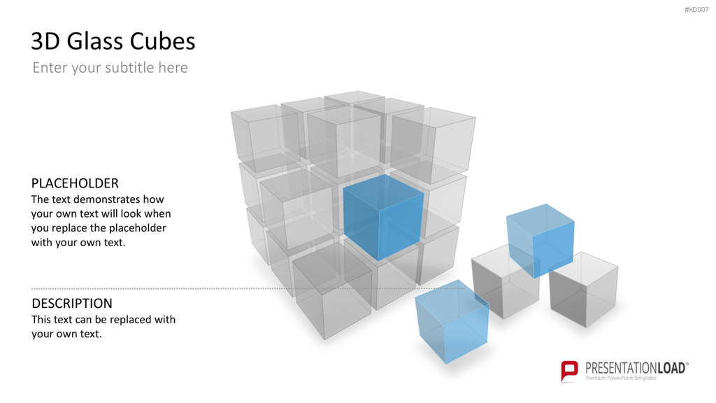 3D Würfel Bundle PowerPoint-Vorlage