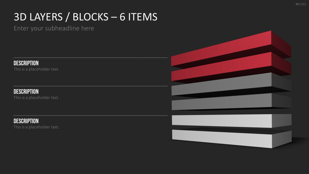 3D Ebenen / Blöcke PowerPoint-Vorlage