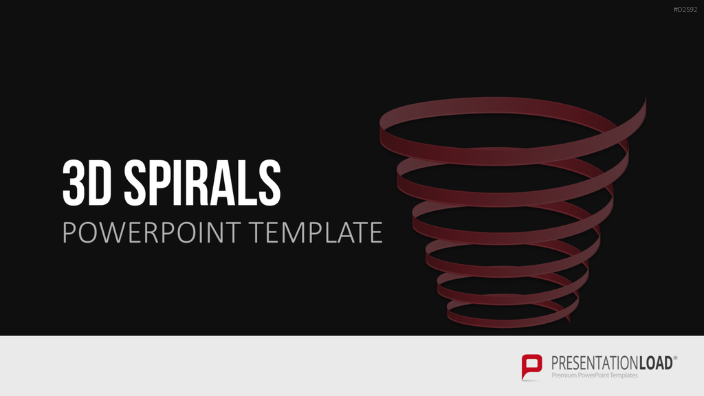 3D Spiralen PowerPoint-Vorlage