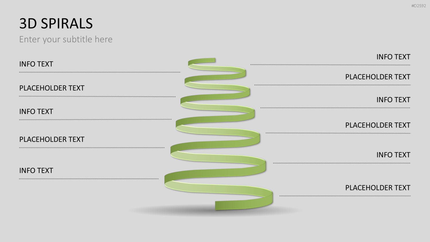 3D Spiralen PowerPoint-Vorlage