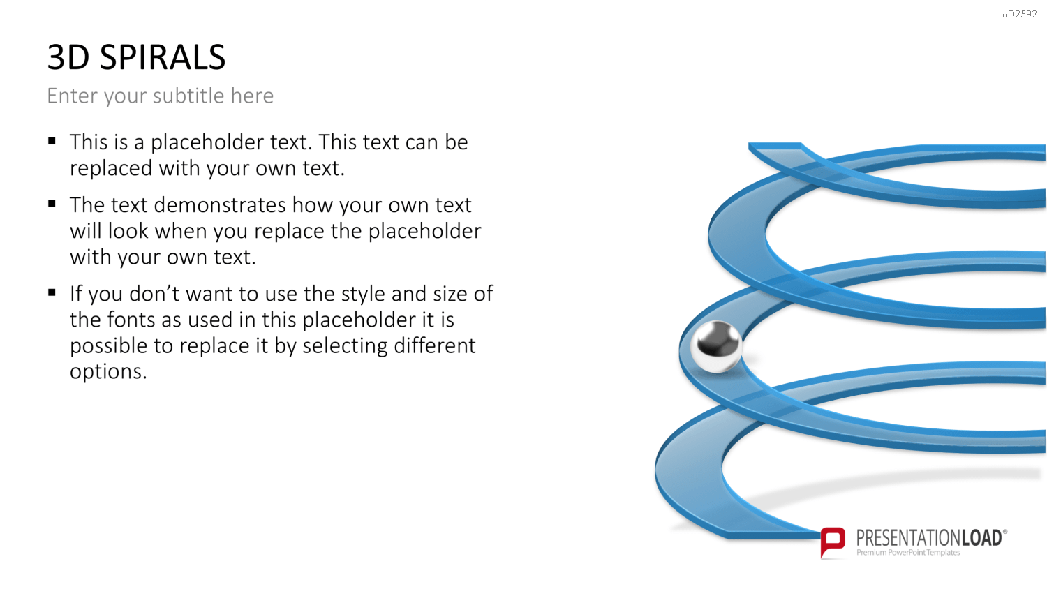 3D Spiralen PowerPoint-Vorlage