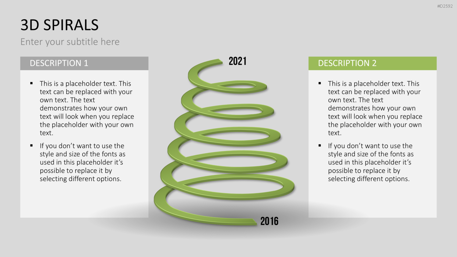 3D Spiralen PowerPoint-Vorlage
