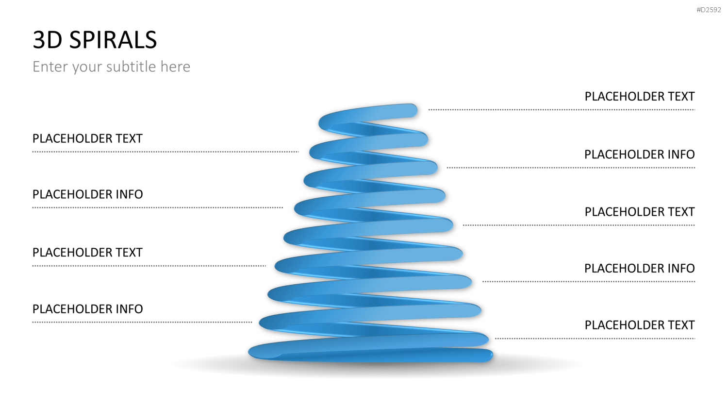 3D Spiralen PowerPoint-Vorlage