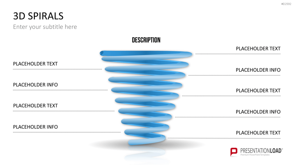 3D Spiralen PowerPoint-Vorlage