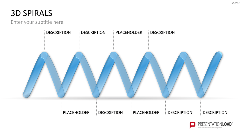 3D Spiralen PowerPoint-Vorlage
