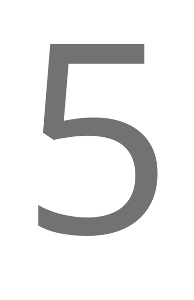 Große Zahl fünf, minimalistisches Design