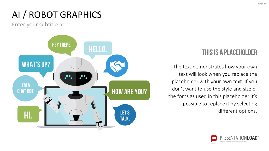 KI/ Roboter-Grafiken PowerPoint-Vorlage
