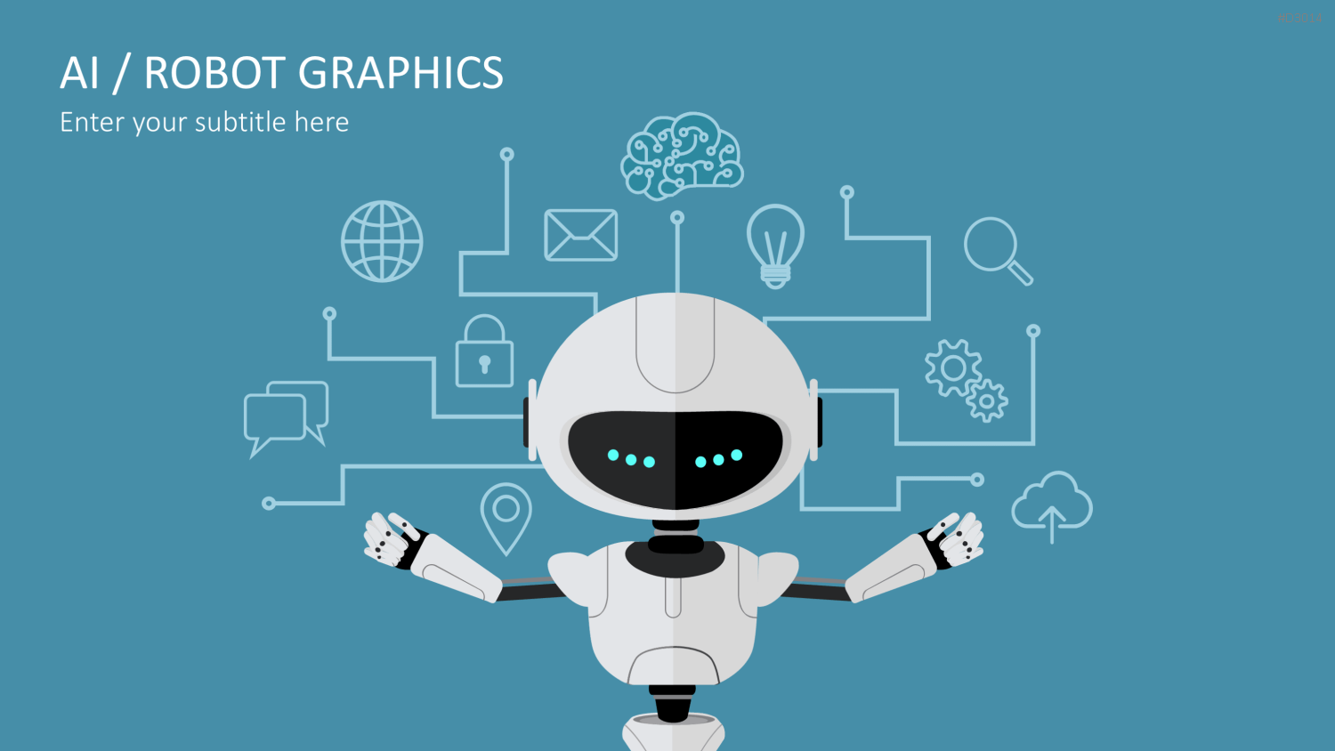 KI/ Roboter-Grafiken PowerPoint-Vorlage