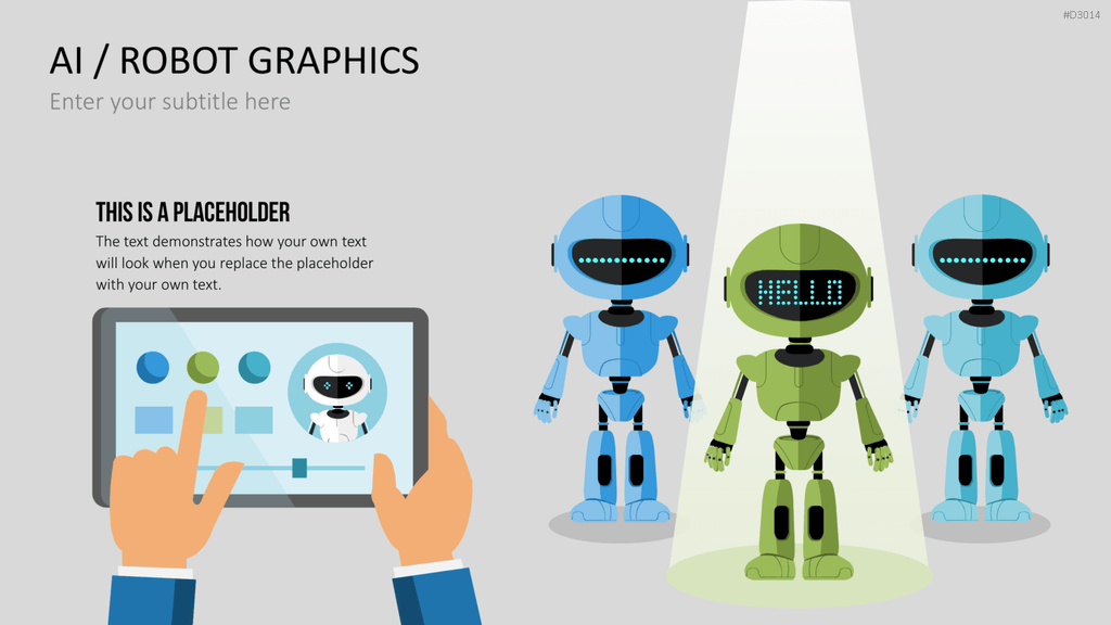 KI/ Roboter-Grafiken PowerPoint-Vorlage