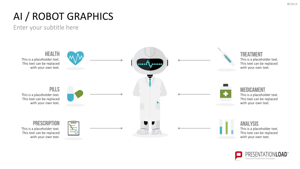 KI/ Roboter-Grafiken PowerPoint-Vorlage