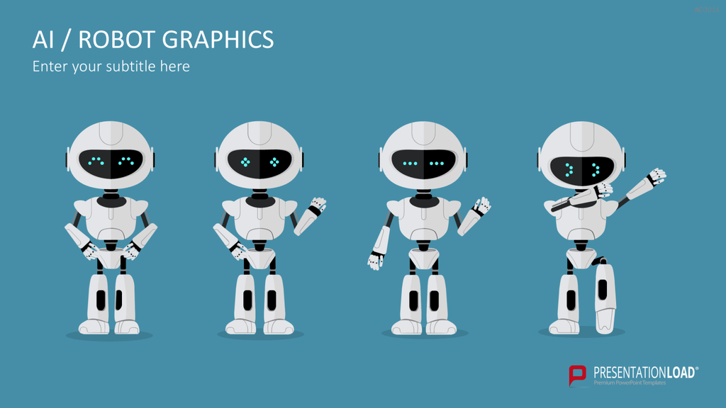 KI/ Roboter-Grafiken PowerPoint-Vorlage