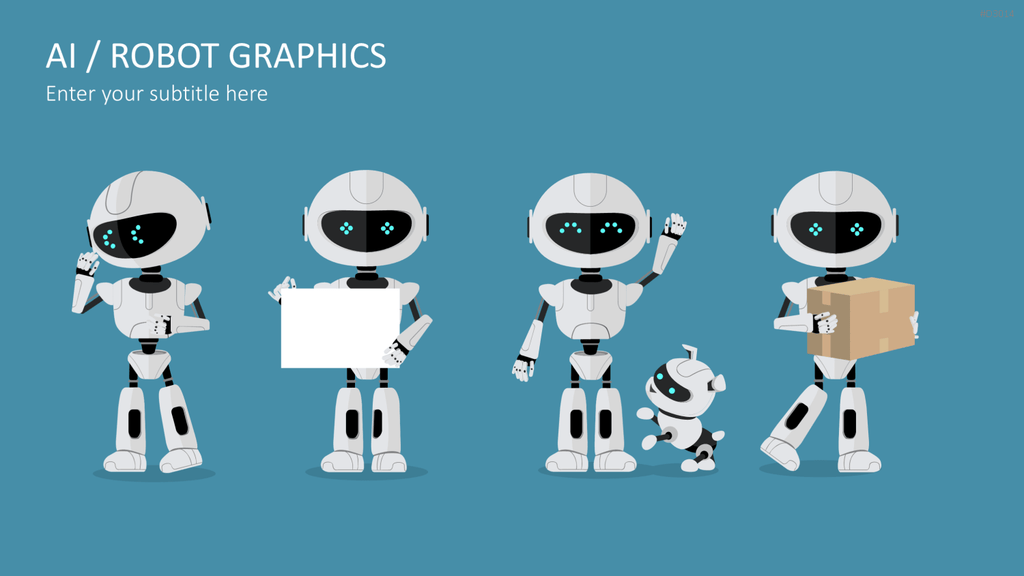 KI/ Roboter-Grafiken PowerPoint-Vorlage