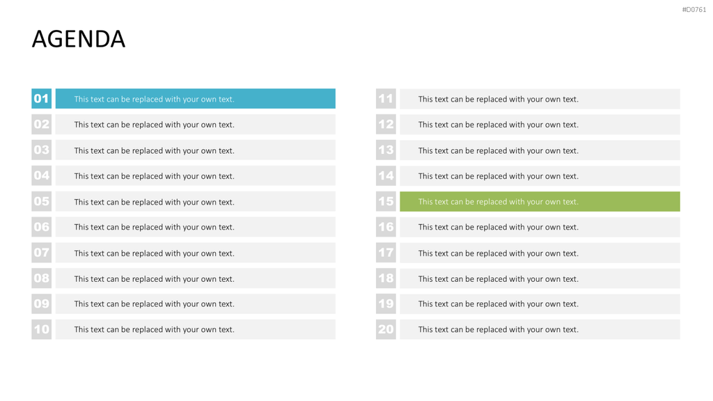 Agenda-Toolbox (animiert) PowerPoint-Vorlage