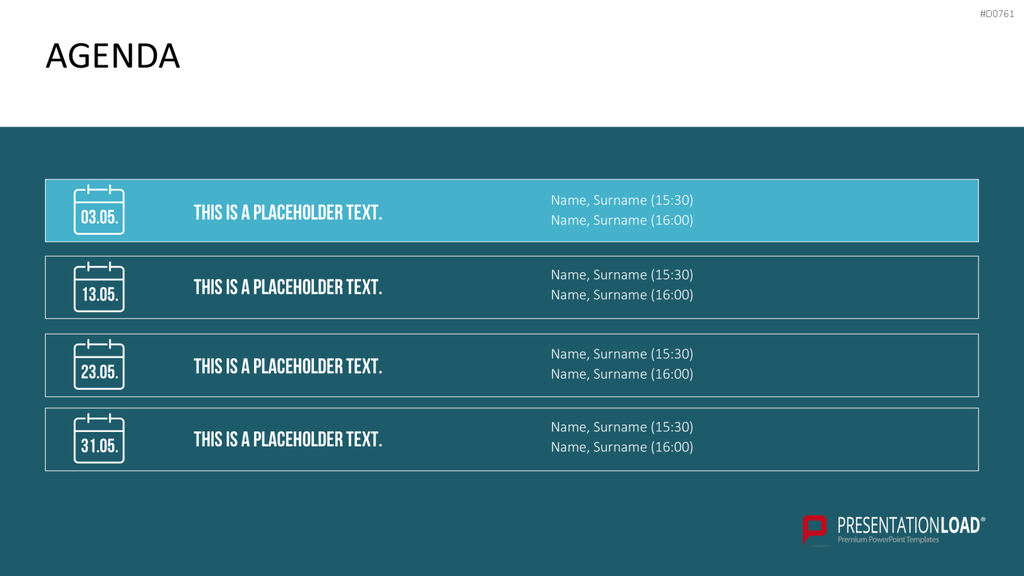 Agenda-Toolbox (animiert) PowerPoint-Vorlage