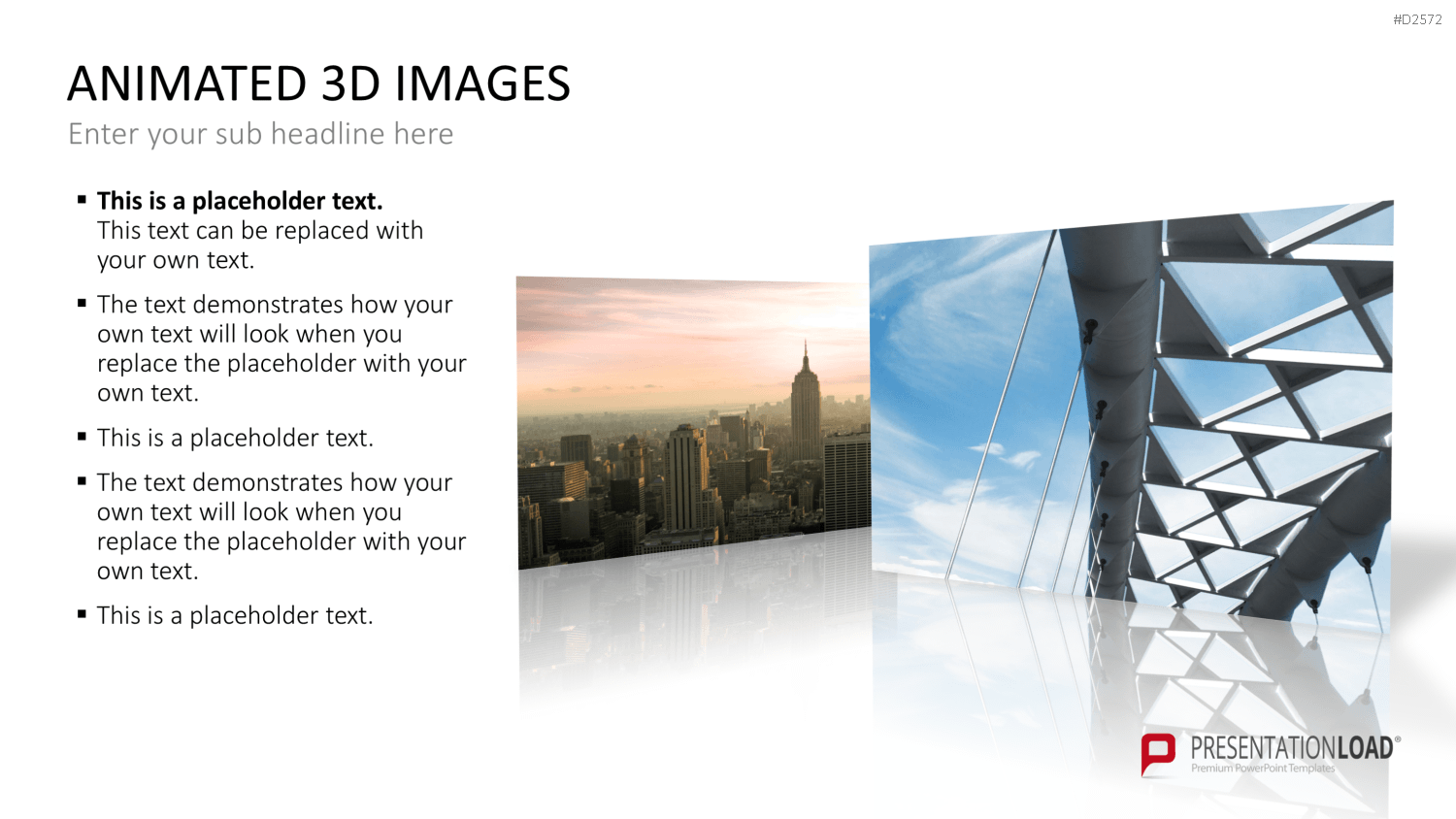 Animierte 3D Bilder PowerPoint-Vorlage