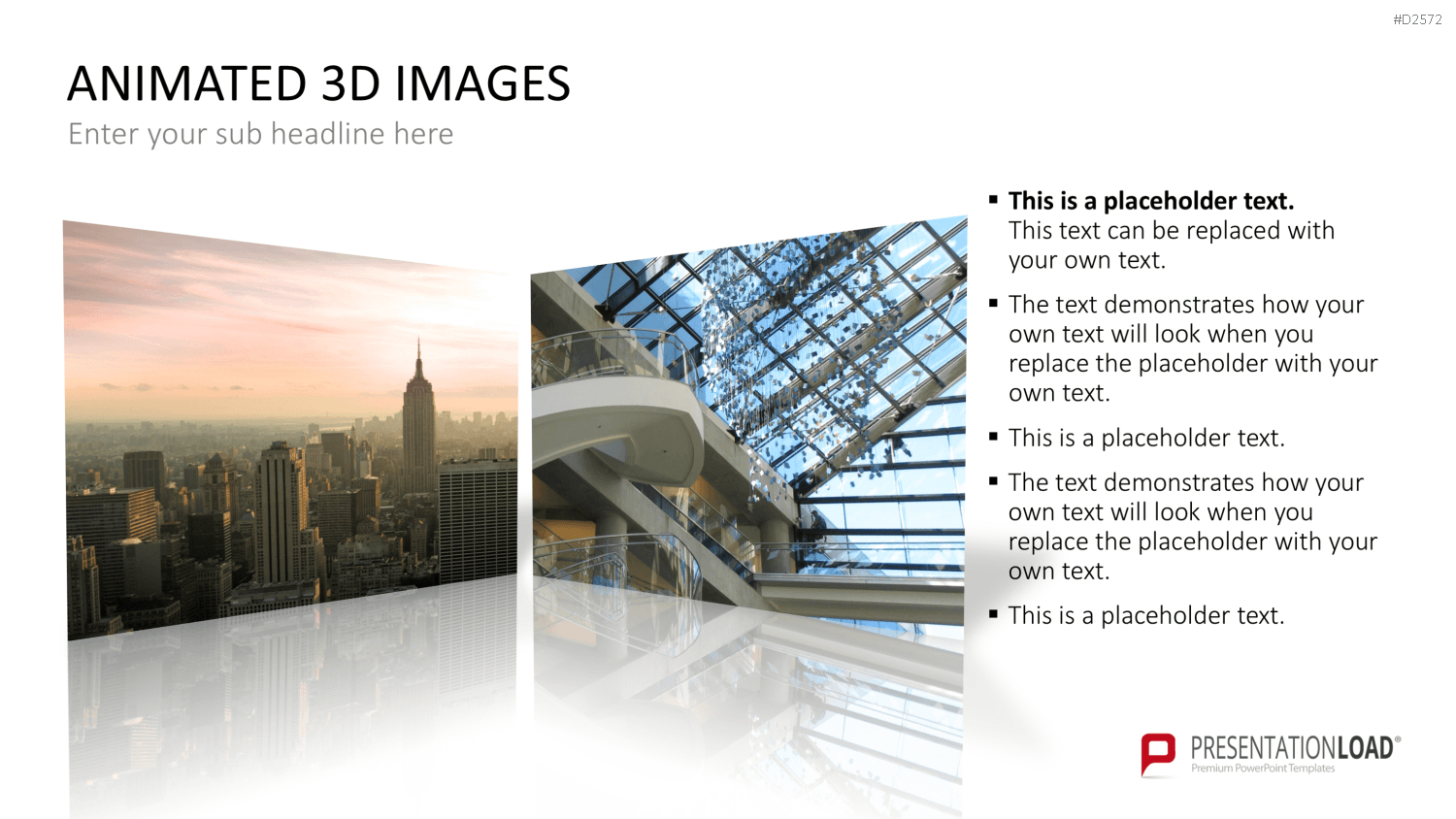 Animierte 3D Bilder PowerPoint-Vorlage