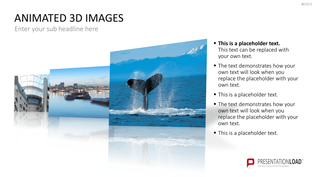Animierte 3D Bilder PowerPoint-Vorlage