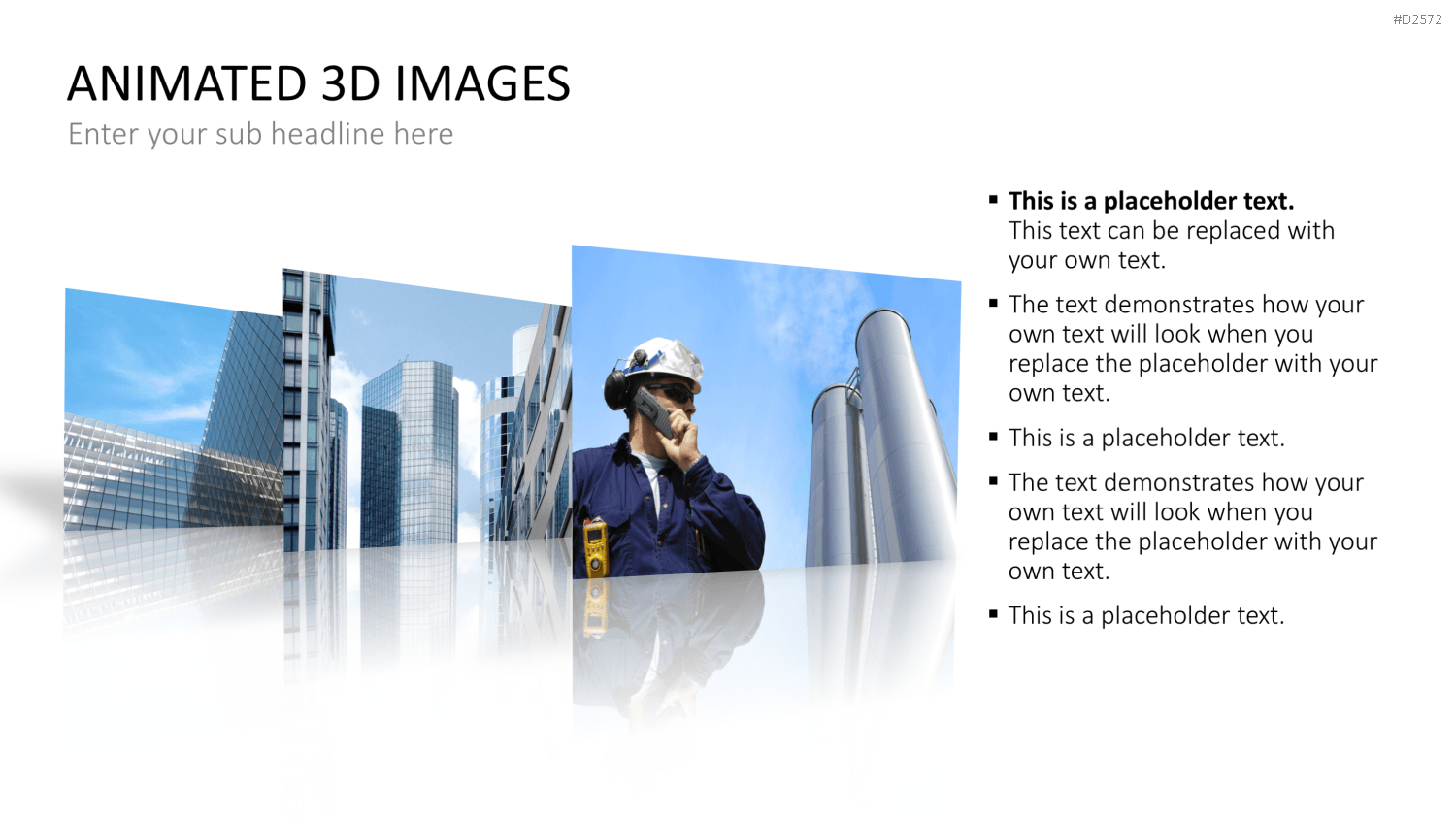 Animierte 3D Bilder PowerPoint-Vorlage