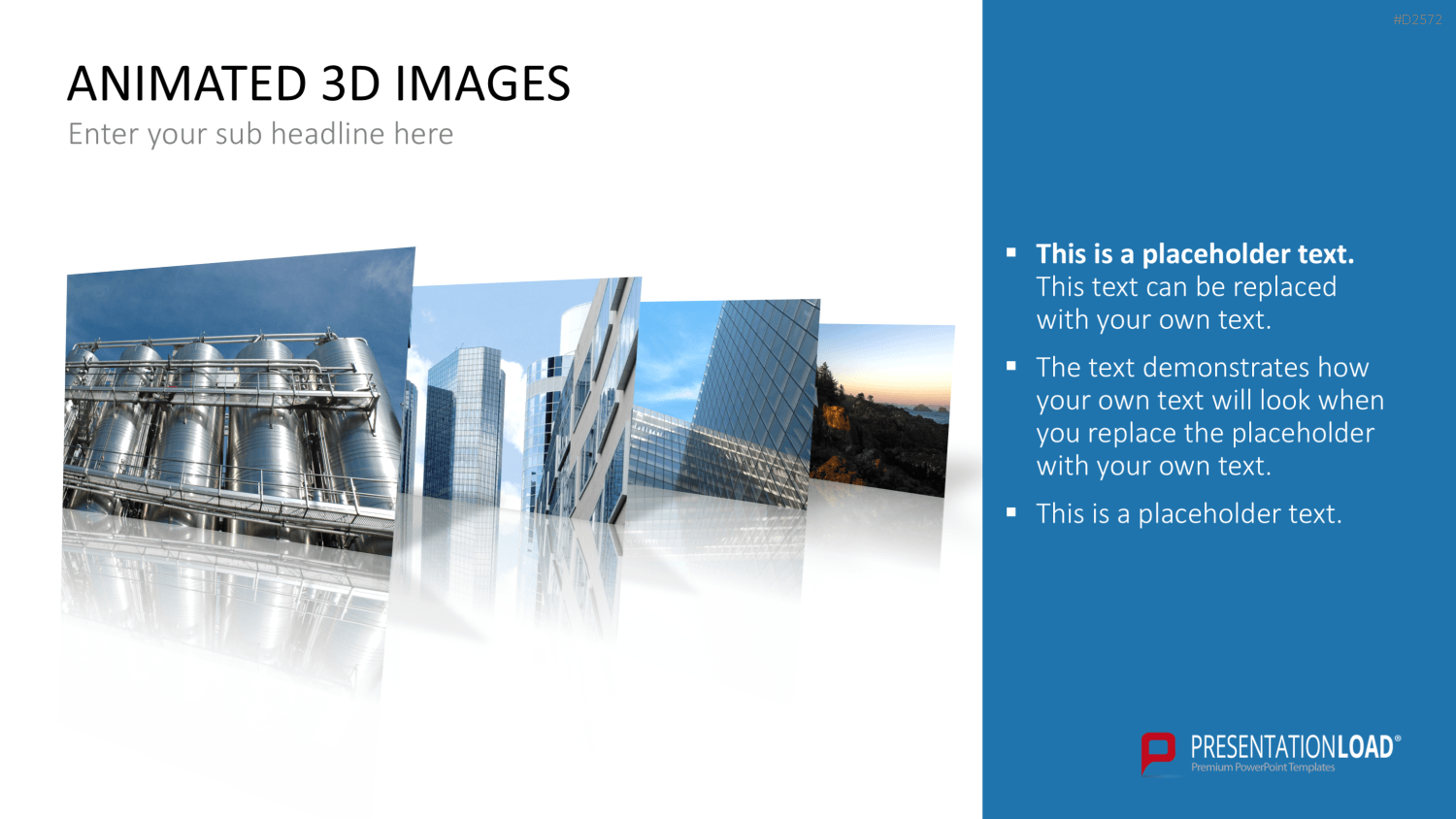 Animierte 3D Bilder PowerPoint-Vorlage