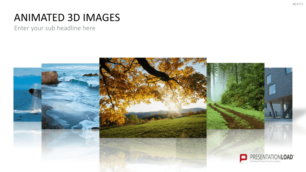 Animierte 3D Bilder PowerPoint-Vorlage