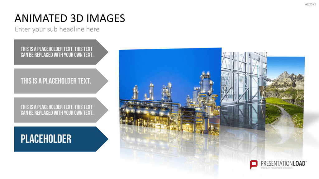 Animierte 3D Bilder PowerPoint-Vorlage
