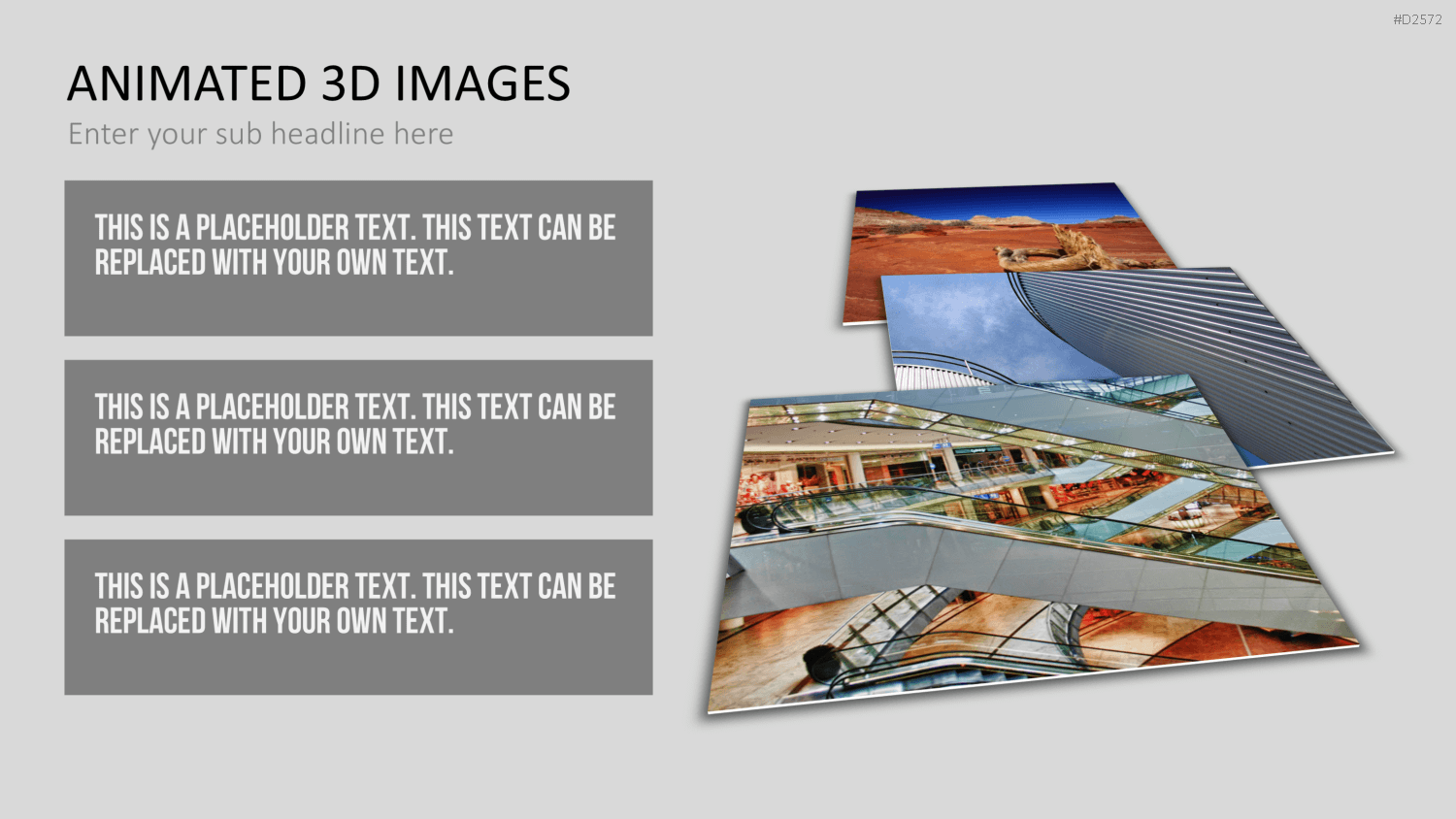 Animierte 3D Bilder PowerPoint-Vorlage