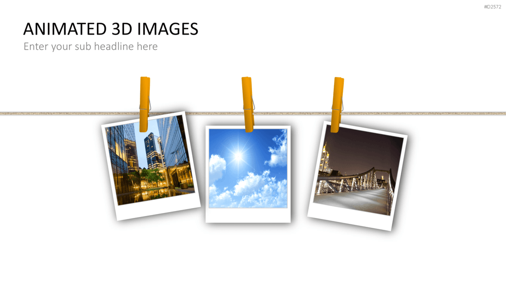 Animierte 3D Bilder PowerPoint-Vorlage