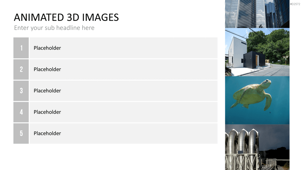 Animierte 3D Bilder PowerPoint-Vorlage