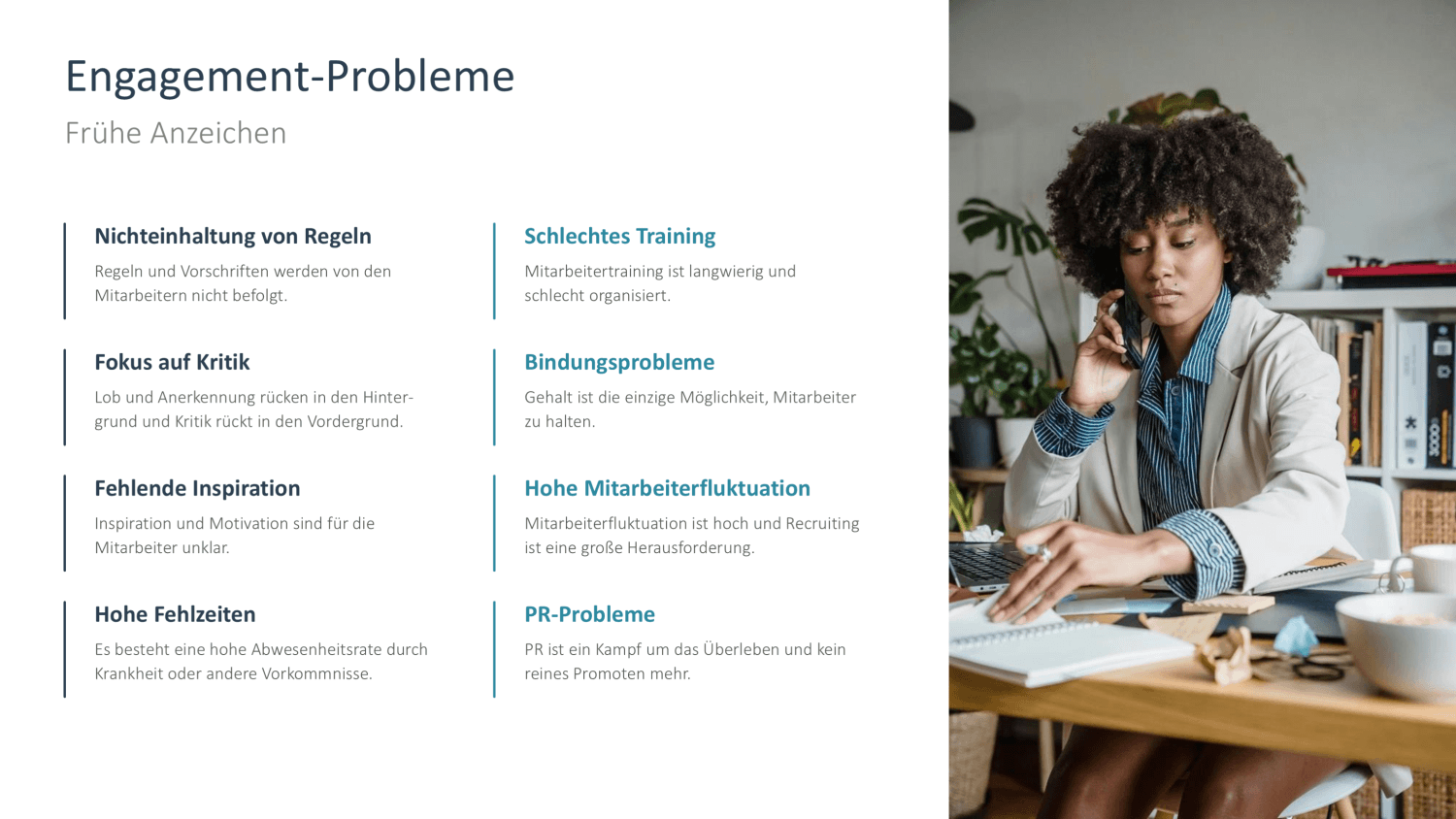Arbeitsengagement PowerPoint-Vorlage
