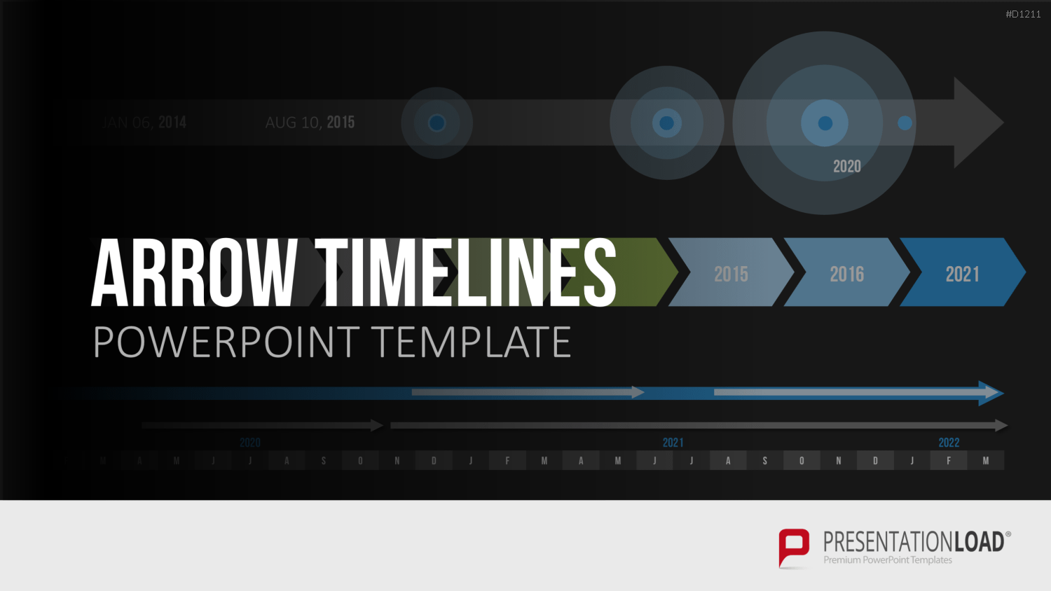 Arrow Timeline Vorlagen PowerPoint-Vorlage